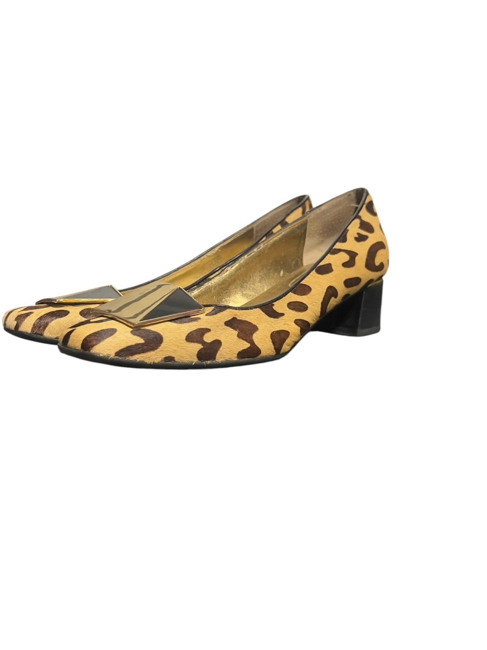 Animal hair Leopard Print pumps